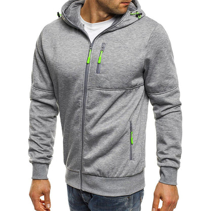 Fitted Autumn Zip-Up Hoodie
