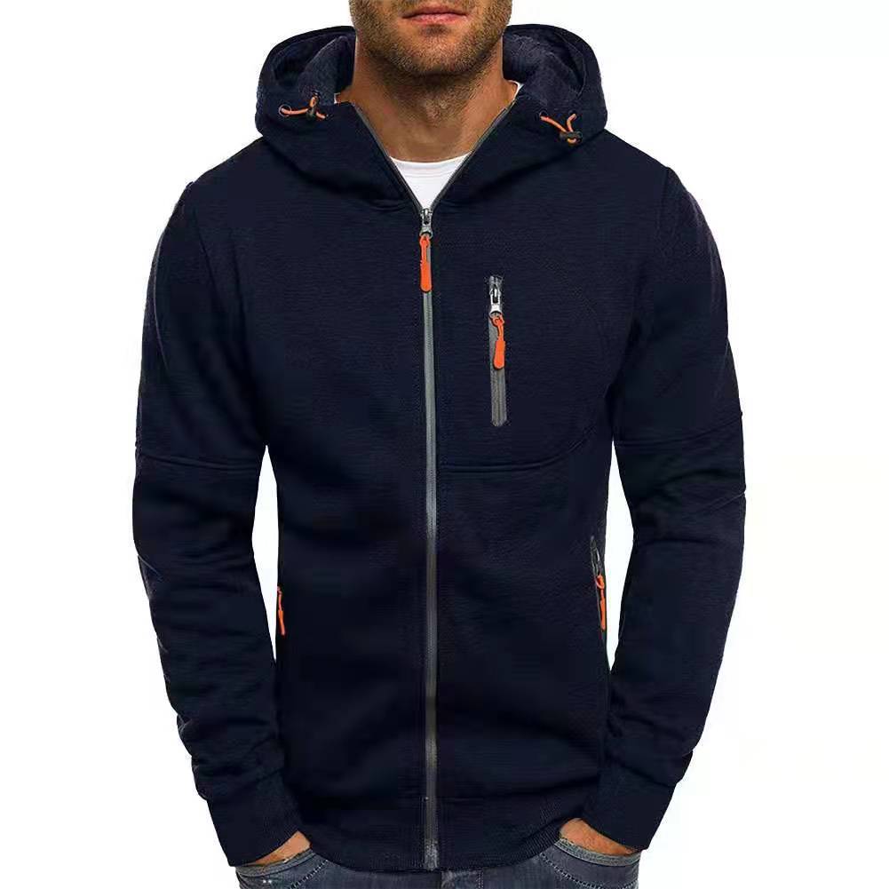 Fitted Autumn Zip-Up Hoodie
