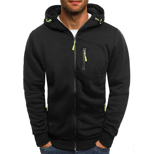 Fitted Autumn Zip-Up Hoodie