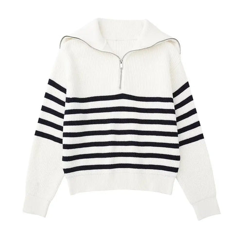 Striped Knit Winter Jumper