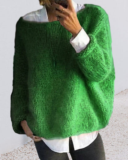 Off-Shoulder Mohair Jumper