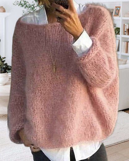 Off-Shoulder Mohair Jumper