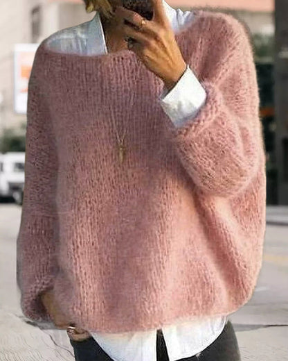 Off-Shoulder Mohair Jumper