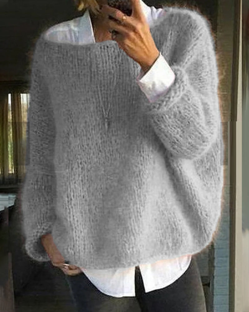 Off-Shoulder Mohair Jumper