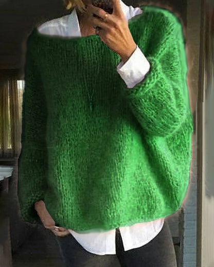 Off-Shoulder Mohair Jumper