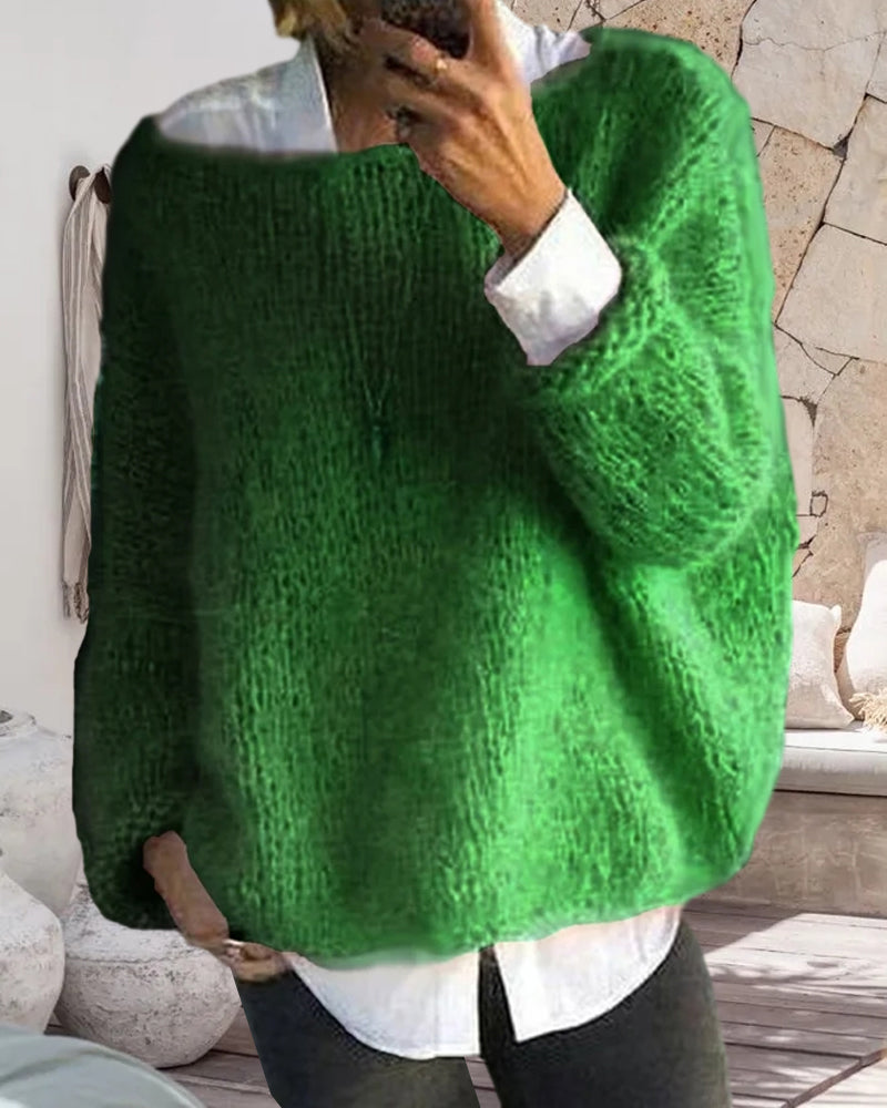Off-Shoulder Mohair Jumper