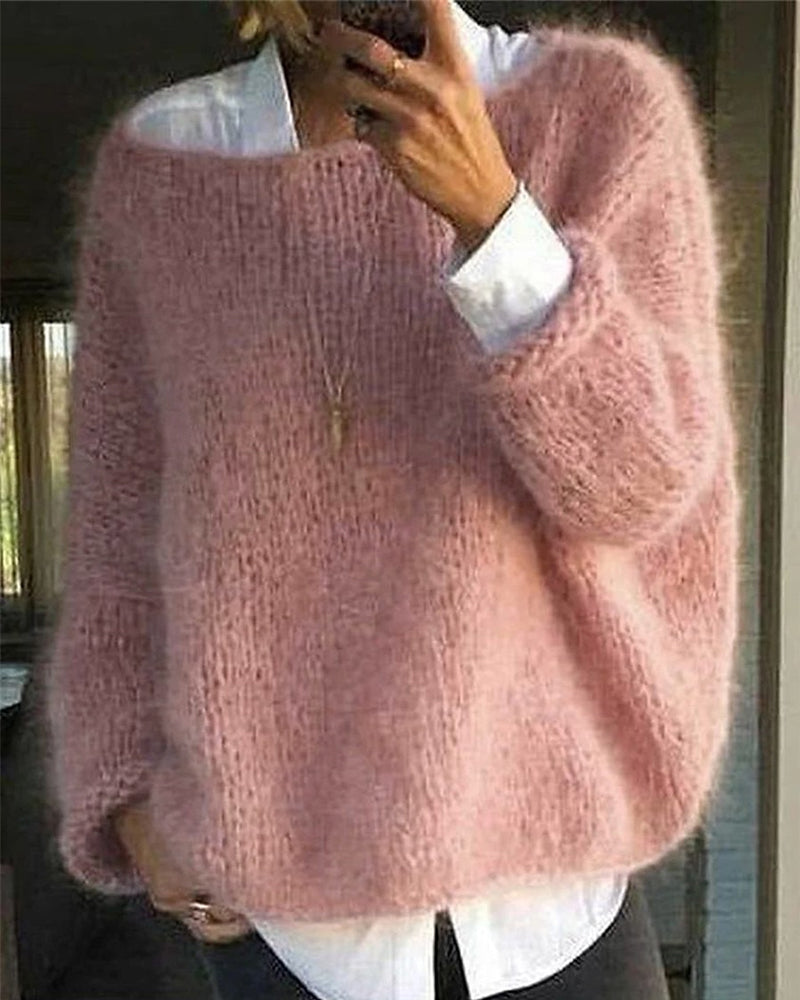 Off-Shoulder Mohair Jumper