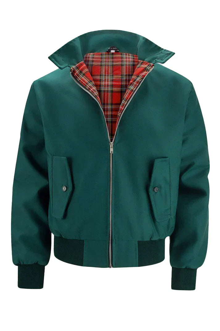 Urban Jacket with Check Lining and Classic Collar