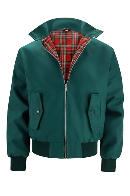 Checked Lined Mid-Season Jacket