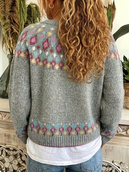Embroidered Buttoned Cardigan