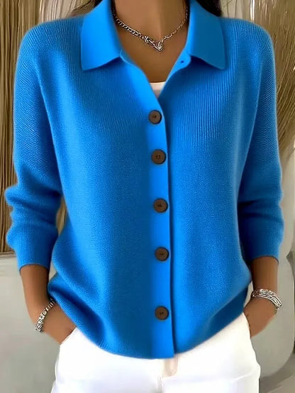 Fine Knit Buttoned Cardigan