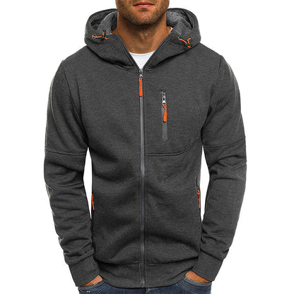 Fleece-Lined Zip-Up Hoodie, Green