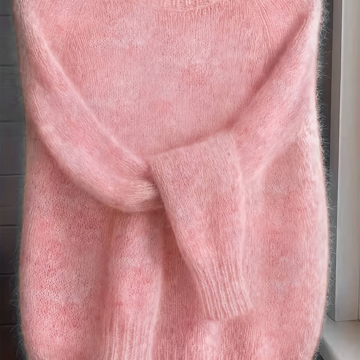 Fluffy Knit Winter Jumper, Sky Blue