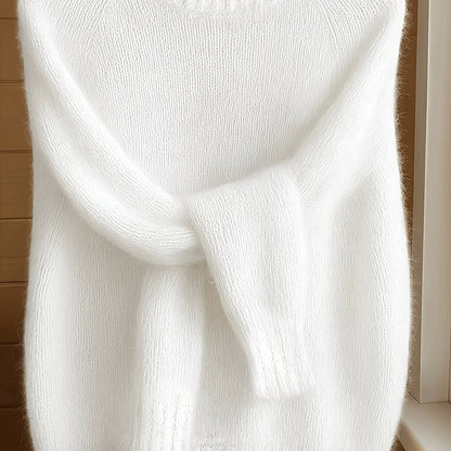 Fluffy Knit Winter Jumper, Sky Blue