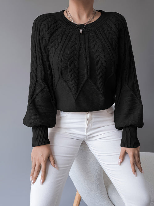 Twisted Knit Winter Jumper, Khaki