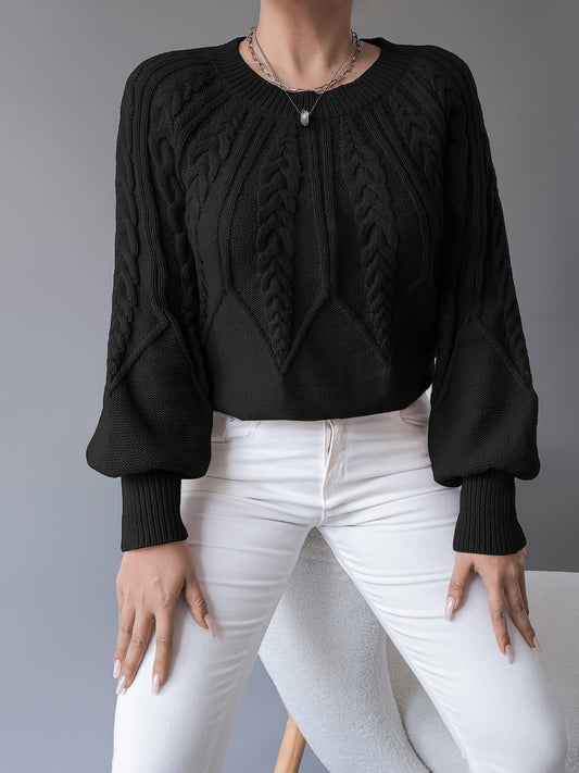 Twisted Knit Winter Jumper, Khaki