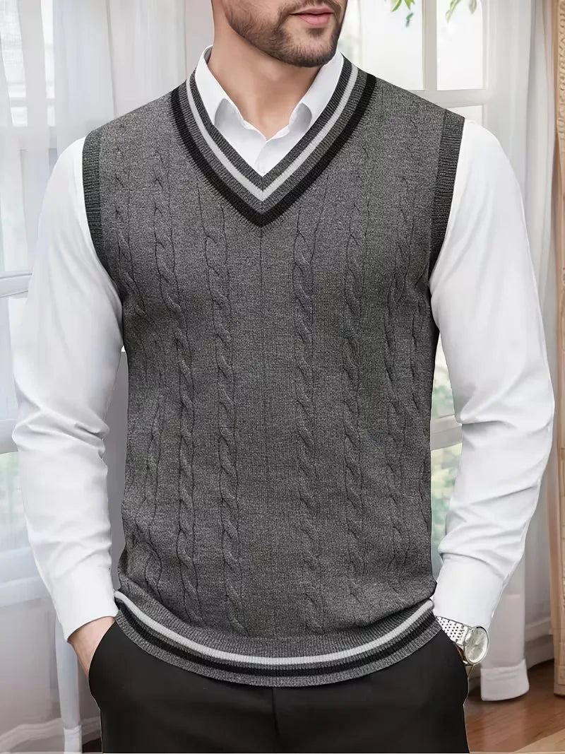 Cable Knit Winter Vest