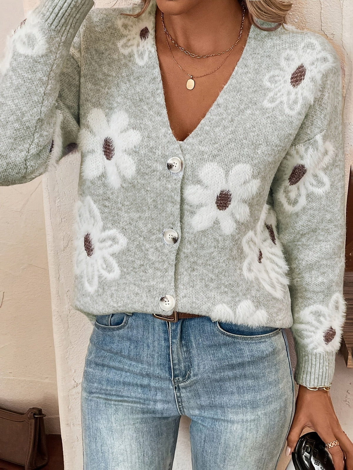 Floral Mid-Season Cardigan