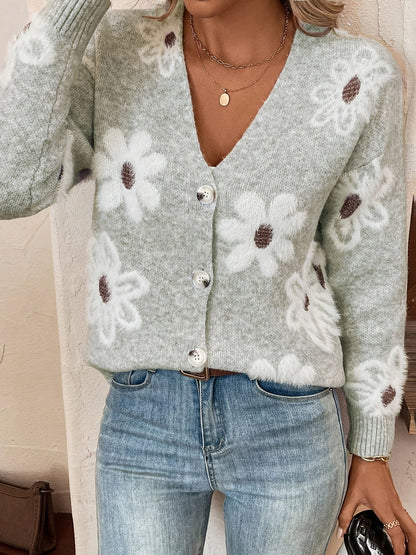 Floral Mid-Season Cardigan