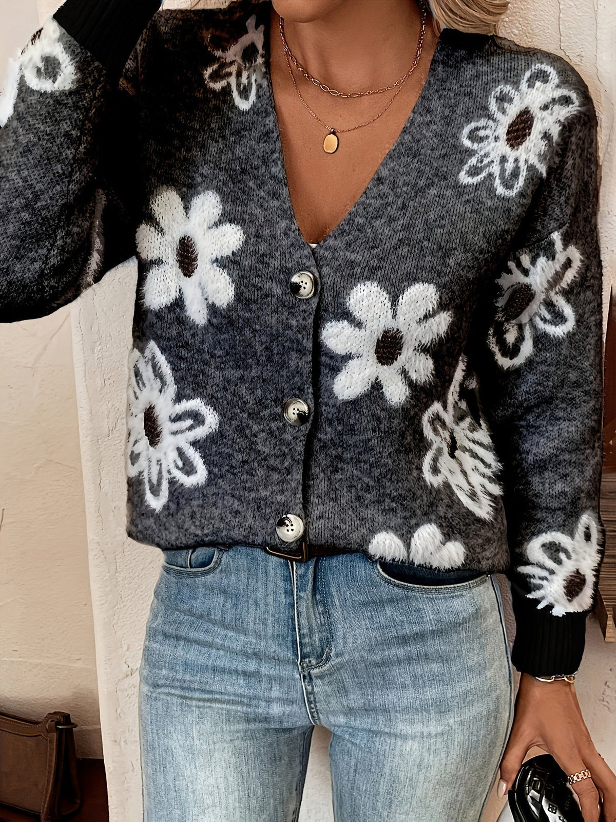 Floral Mid-Season Cardigan