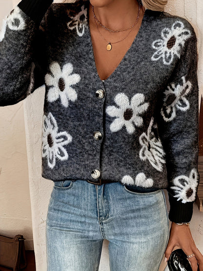 Floral Mid-Season Cardigan