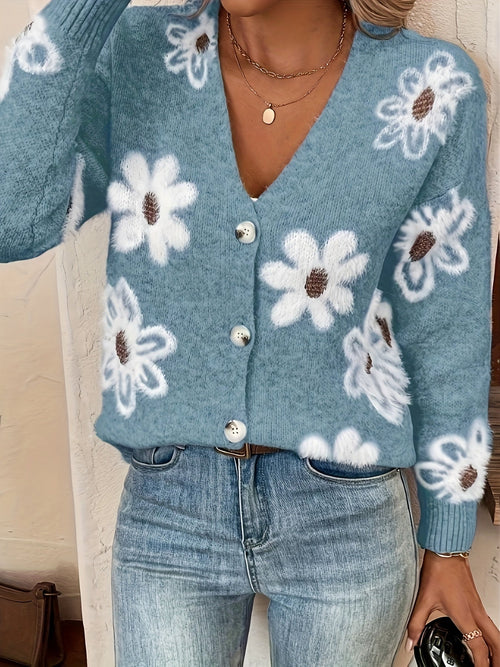 Floral Mid-Season Cardigan