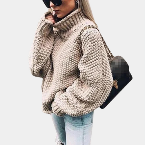 Chunky Knit Winter Jumper, Khaki