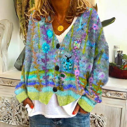 Floral Embroidered Autumn Cardigan