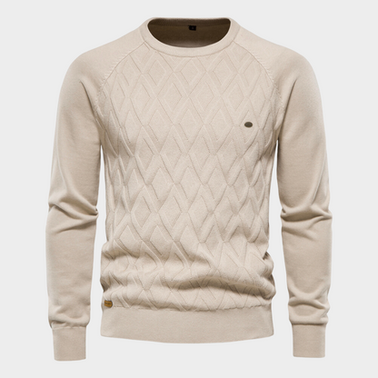 Textured Knit Round Neck Jumper