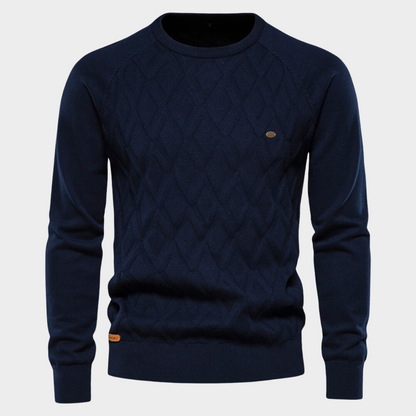 Textured Knit Round Neck Jumper