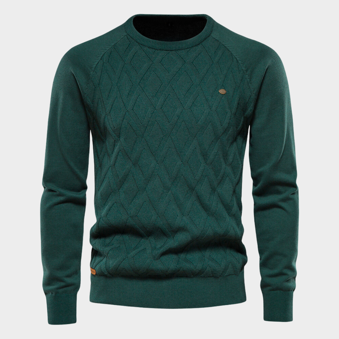 Textured Knit Round Neck Jumper
