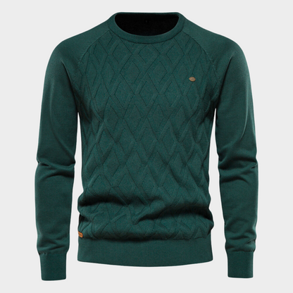 Textured Knit Round Neck Jumper