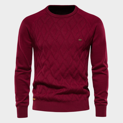 Textured Knit Round Neck Jumper