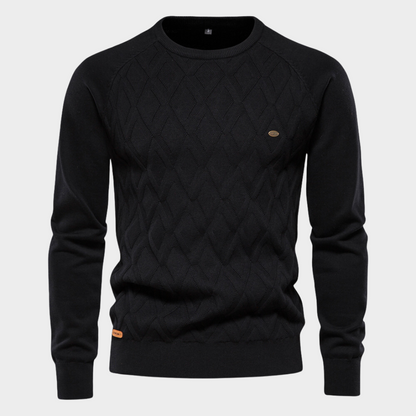 Textured Knit Round Neck Jumper