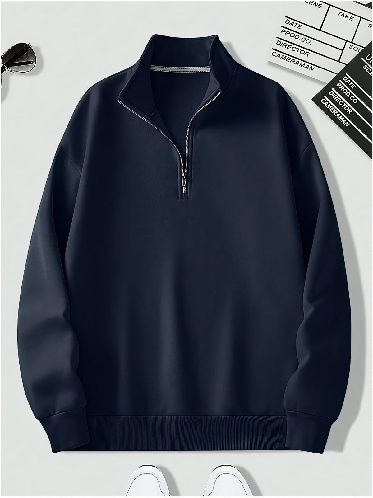 Relaxed Half-Zip Winter Jumper