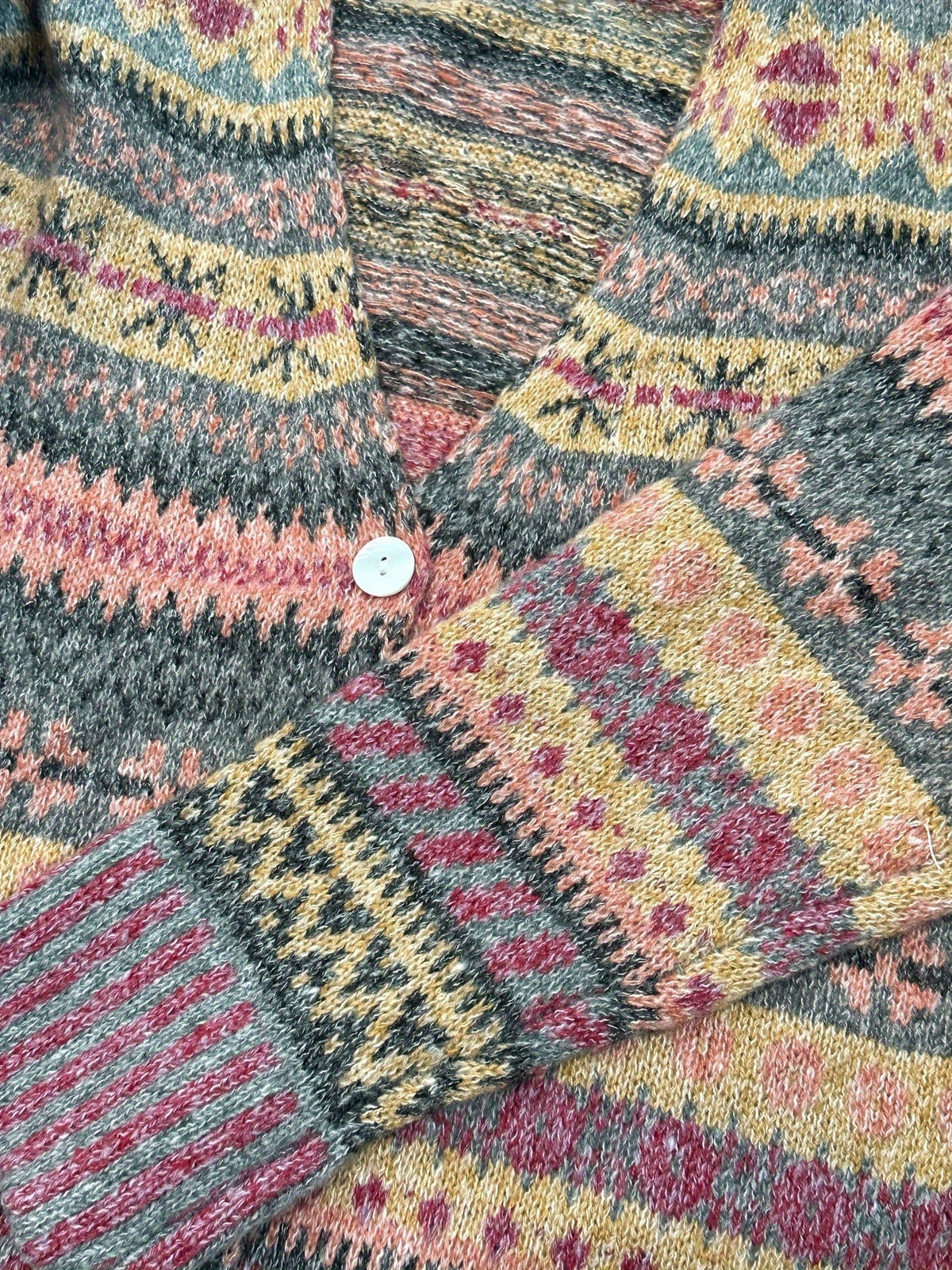 Multicoloured Jacquard Cardigan