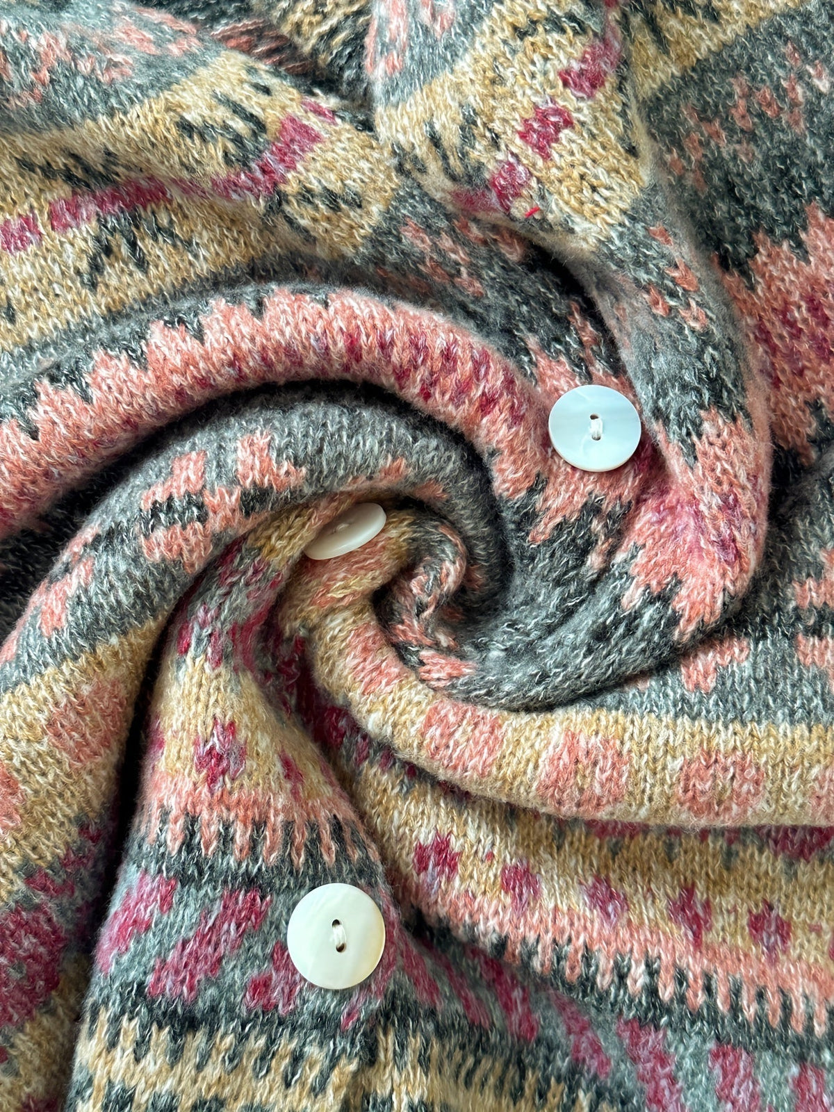 Multicoloured Jacquard Cardigan