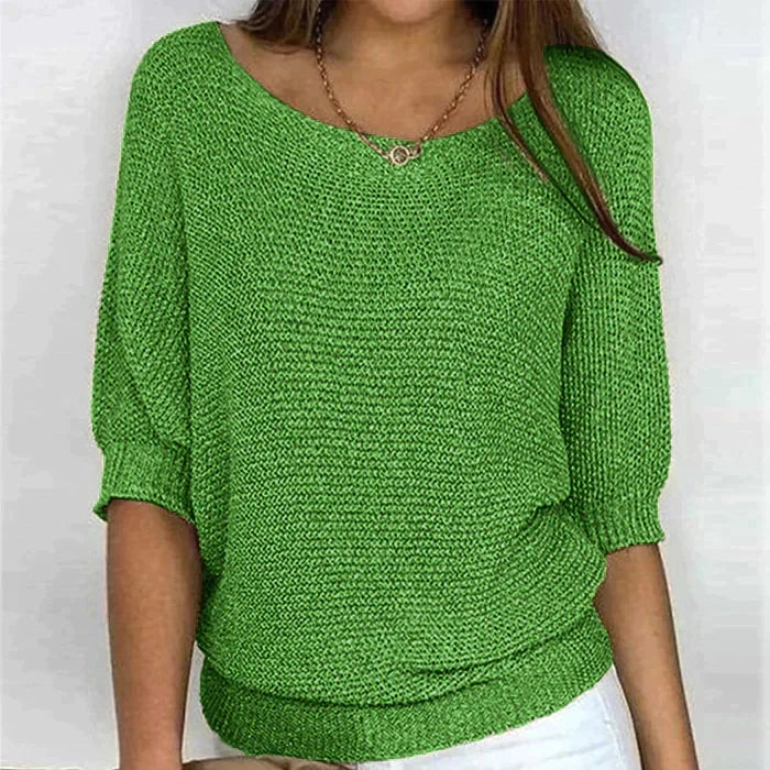Fine Knit 3/4 Sleeve Jumper