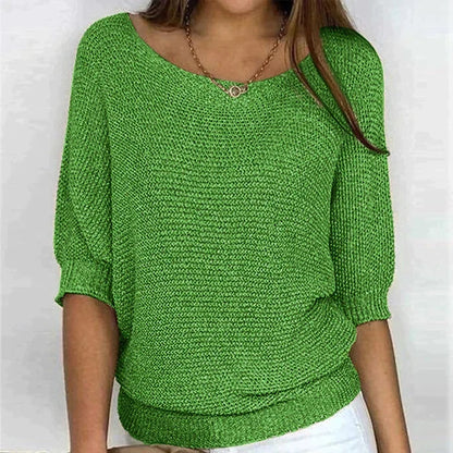 Fine Knit 3/4 Sleeve Jumper
