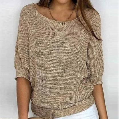Fine Knit 3/4 Sleeve Jumper