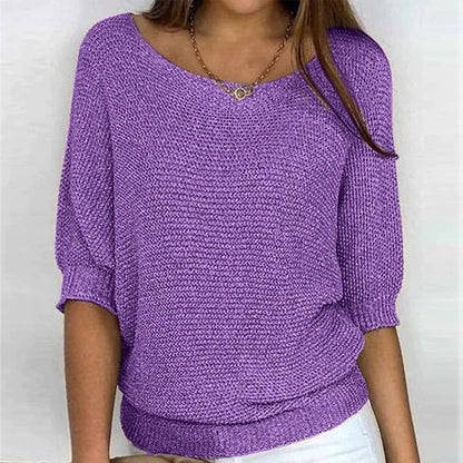 Fine Knit 3/4 Sleeve Jumper
