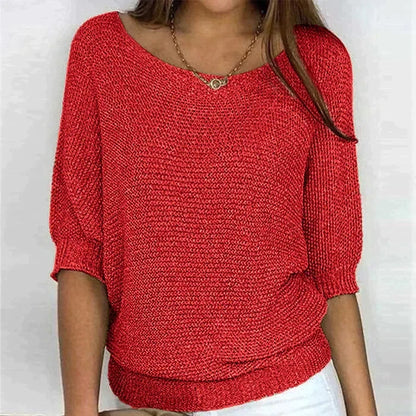 Fine Knit 3/4 Sleeve Jumper