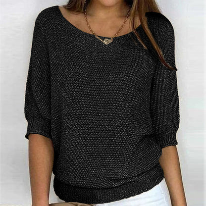 Fine Knit 3/4 Sleeve Jumper
