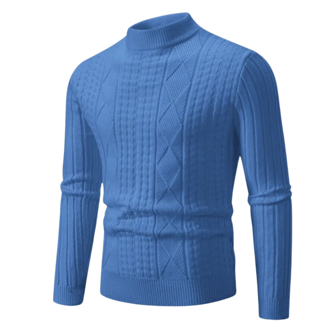 Twisted Knit Winter Jumper, White