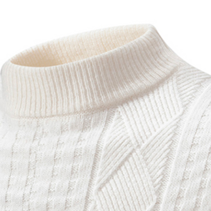 Cable Knit Winter Jumper, White