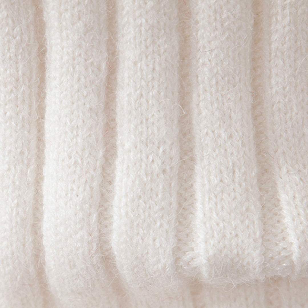 Twisted Knit Winter Jumper, White