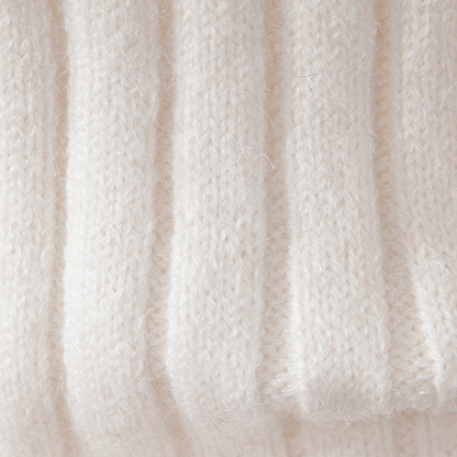 Twisted Knit Winter Jumper, White