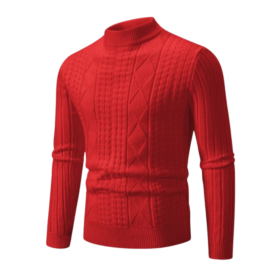 Twisted Knit Winter Jumper, White