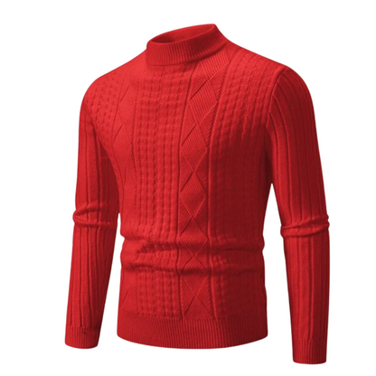 Twisted Knit Winter Jumper, White