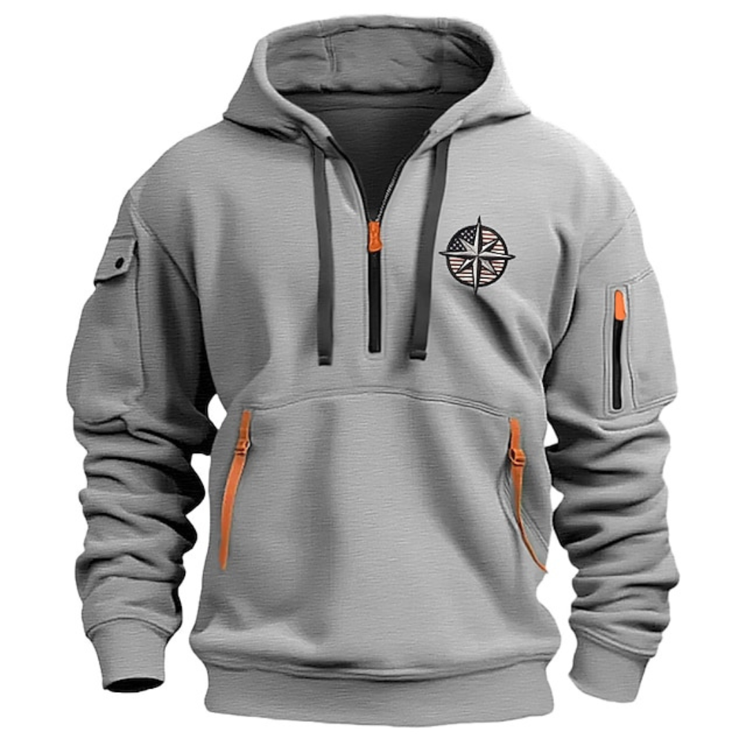 Casual Zipped Hoodie with Pockets